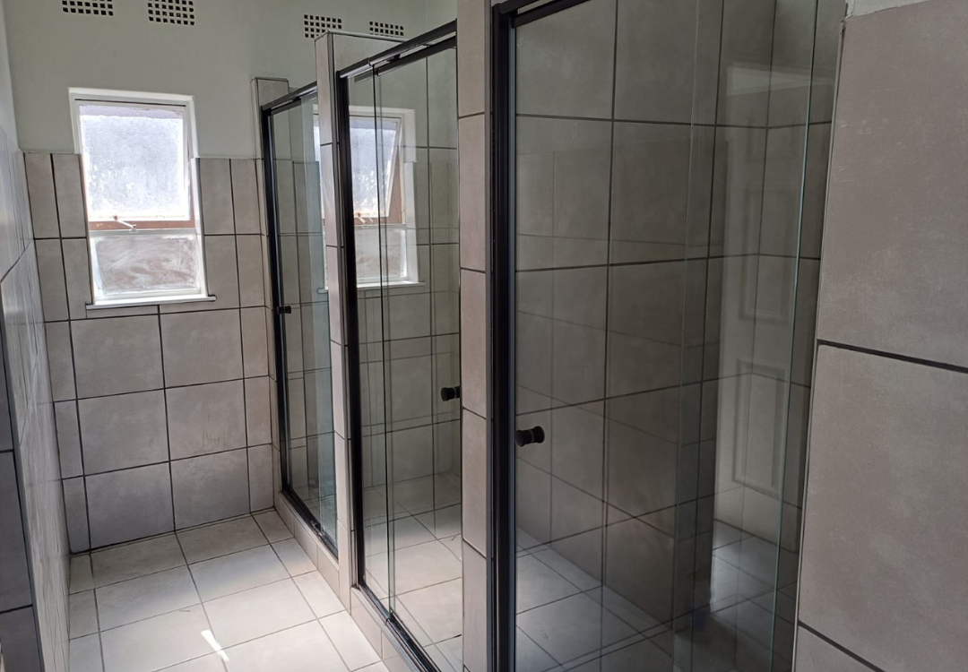Commercial shower installation completed by Gauteng Homes in Centurion